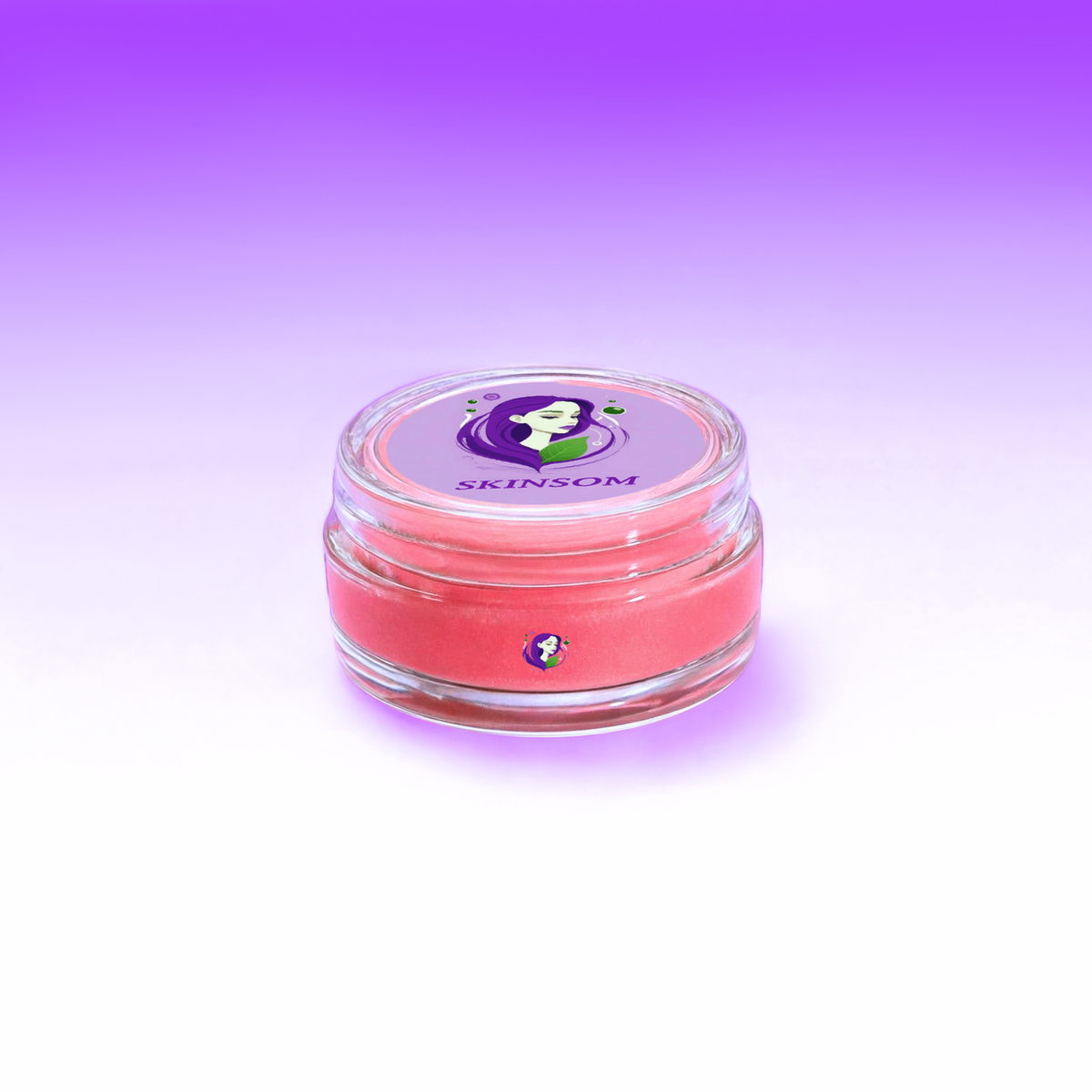 Skinsom Lip Balm jar with rosy tint